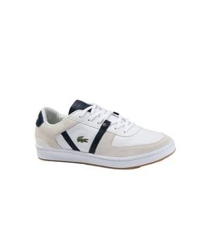 Lacoste Splitstep 120 2 SM LaceUp White Suede Leather Men Trainers 39SMA0058 WN1