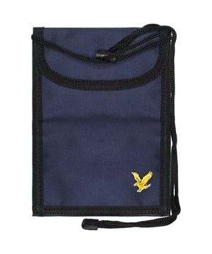 Lyle & Scott Adjustable Straps Navy Logo Mens Neck Pouch Shoulder Bag BA1202AZ99