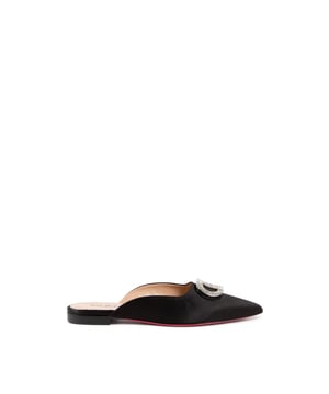 Head to the holiday party with confidence while wearing Dee's Monroe slides. Crafted in Italy, this pointed toe pair comes with a shimmering satin upper further accented by strass logo detail. A slim heel adds just a touch of lift and a finishing note of glamour. Wear yours with lace-covered dresses into the evening. 100% Satin Made in Italy 2cm Heel