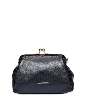 Bolso de mano
100% piel de vaca
Cierre de broche superior
16,5x21x4,5 cm 
Bandolera metálica 120cm