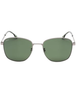Hugo Boss Silver Sunglasses, Lens Width = 57mm, Nose Bridge Width =19mm, Arm Length = 145mm, Sunglasses, Sunglasses Case, Cleaning Cloth and Care Instructions all Included, 100% Protection Against UVA &amp; UVB Sunlight and Conform to British Standard EN 1836:2005, Silver Sunglasses
