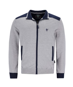 Bequeme Freizeitjacke von der Marke hajo. Angenehm weicher Material-Mix - bügelfrei, atmungsaktiv und hautsympathisch. Einschubtaschen und Zipper.