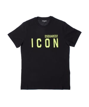 Camiseta de manga corta y cuello redondo para niños de Dsquared2, con un ajuste cómodo y relajado que proporciona una holgura sin perder estructura.

Confeccionada en fibra de algodón de primera calidad, garantiza suavidad y transpirabilidad, ideal para el uso diario.

El diseño presenta el logo de la marca y el nombre de una colección importante impresos en el pecho, brindando un toque moderno y distintivo.

Perfecta para un look casual que equilibra comodidad y estilo, esta prenda representa la esencia relajada y versátil de Dsquared2.  
Composición: 100% Algodón  
Cuidado:  
- Lavable a máquina máx. 30ºC y ciclo delicado.  
- Usar detergentes suaves.  
- Secar en secadora a baja temperatura.  
- Planchar a bajas temperaturas.  
- No limpiar en seco.