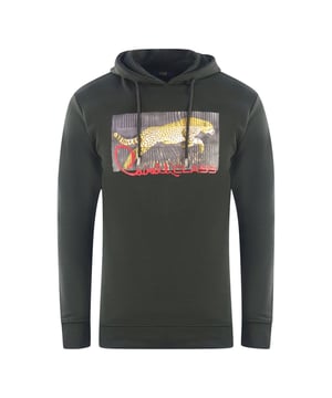 Sudadera negra con logo de leopardo de Cavalli Class. Esta sudadera de Cavalli Class es la manera perfecta de mostrar tu audaz estilo personal. Presenta un llamativo logo de leopardo, convirtiéndola en la adición perfecta a tu armario. ¡Prepárate para destacar y hacer una declaración con esta sudadera única! 60% algodón, 40% poliéster, dobladillo elástico en la cintura y en los puños. Corte regular, se ajusta a la talla, bolsillo canguro, logo de la marca en el pecho. Cuerdas ajustables, sudadera con capucha de Cavalli Class. Estilo: RXT65E CF062 05051
