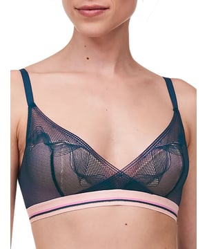 JUICY CULTURE Juicy Couture Co-Ord Mesh Triangle Bra With Logo Tape In  Lilac-Purple for Women