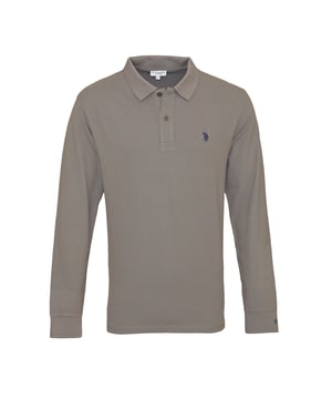 Effen polo met lange mouwen voor heren van U.S.Polo Assn.