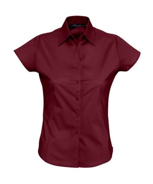Eng anliegender Schnitt. Steifer Kragen. Knöpfe Ton in Ton. Gebogener Saum unten. Brustumfang (cm): XS (90), S (96), M (102), L (108), XL (114), 2XL (120). Material: 97% Baumwolle, 3% Elasthan.