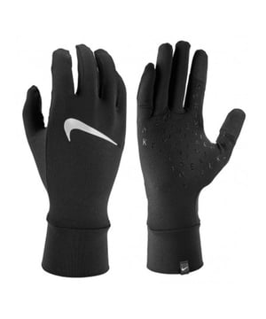 80% Polyester, 14% Spandex, 4% Nylon, 2% Polyurethan. Gewebe-Technologie: Dri-FIT, Reflektierend, schweißresistent. Design: Logo, Gemustert. Zeigefinger-Touchpad, Silikon-Griff.