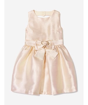 Presenting the Girls Sydney Sparkle Dress in Gold, an exemplary addition to your girl's wardrobe. Perfect for [Occasion], this dress offers a blend of style and comfort! Its notable key features are: Exquisite Design: The stunning gold sparkle adds an element of glamourous style, making it a captivating piece for any special event.   Luxurious Comfort: Crafted from superior materials, the dress promises unparalleled comfort for memorable occasions.   Enhance your girl's wardrobe with this spectacular Sydney Sparkle Dress in Gold from Angels Face, and make her the belle of the ball. Purchase today and let your little girl shine bright like a diamond!