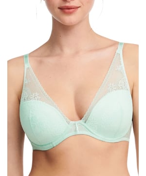 Passionata Maddie Plunge T-Shirt Bra. With smooth cups, floral lace and hook and eye closure. Product is recommended hand-wash only.