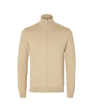 Cárdigan Berg Full Zip para hombre. El Berg Full Zip Cardigan está hecho de algodón y tiene un bonito corte ajustado.  Marca: SelectedNombre del modelo: Berg Full Zip CardiganCategoría: cárdigan para hombreComponentes: algodónColor: beige kelp.