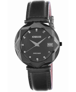 Jowissa: reloj negro de cristal para mujer