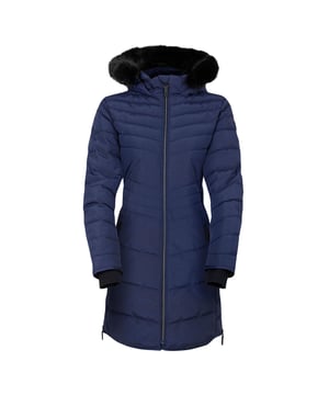 100% Polyester. Filling: Iloft Ecofill, Recycled. Design: Plain. Fabric Technology: Ared 10000, Breathable, DWR Finish, PFC Free, PFOA Free, PFOS Free, Showerproof, Thermal, Waterproof. High Warmth, Padded, Twin Zipped Slits. Neckline: Hooded. Sleeve-Type: Long-Sleeved. Hood Features: Adjustable, Detachable Faux Fur Trim. Length: Mid Length. Pockets: 2 Lower Pockets, Zip. Fastening: Two Way Zip. Sustainability: Made from Recycled Materials, Sustainable Materials. 6 UK: 30 in. 8 UK: 32 in. 10 UK: 34 in. 12 UK: 36 in. 14 UK: 38 in. 20 UK: 45 in. 18 UK: 43 in. 16 UK: 40 in.