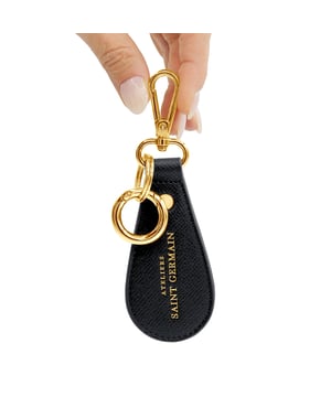 Key Ring - Handbag jewel - 2 broken rings, 1 snap hook - Gold finishing