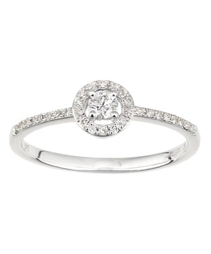 Oro blanco de 9 quilates (375): 0,97 g; # Diamante: 0.22ct