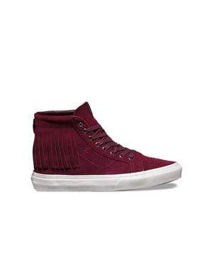 Vans SK8-Hi MOC Lace-Up Rojo Suede Leather Womens Plimsolls 315JU1