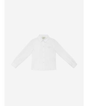 Revamp your little girl's wardrobe with the luxurious Girls Cotton Shirt in White by Fendi Kids, straight from Italy. Perfect for AW2024, this premium garment merges classic charm with contemporary flair.  Exquisite Italian Craftsmanship: Meticulously tailored, promising unmatched quality and elegance.  Iconic Design: Features Fendi's signature playfulness, ideal for standing out in any crowd.  Supreme Comfort: Constructed from the finest cotton, ensuring a soft and cosy fit for all-day wear. This pristine white shirt isn't just clothing; it's an investment in style and comfort. Embrace exquisite fashion today!