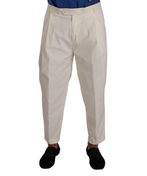 Pantalones para hombre 100% auténticos Dolce & Gabbana  
  Confeccionados en algodón elástico  
  Cierre con cremallera y botón  
  Corte regular  
  Hecho en Italia  
  Detalles con logo  
  Material: 97% algodón, 3% elastano  