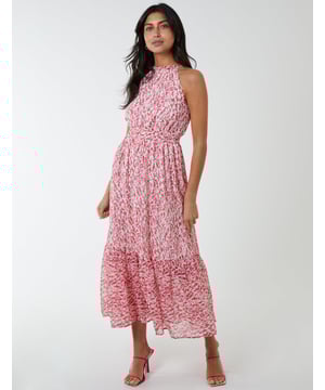Be bold with our Drawstring Halterneck Midi Dress. Whether you need a statement dress to stay on trend for your next date night or want a new office dress for spring, weve got you covered.  
