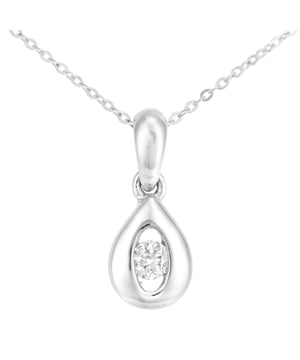 9K (375) geel goud: 1,185 gram; # Diamant: 0,08 ct