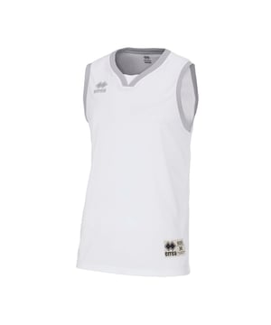 Color: Blanco, Gris Mangas: Sin mangas Escote: Cuello en V Detalles: Banda elástica interna Largo: Regular Ajuste: Normal Uso: Baloncesto