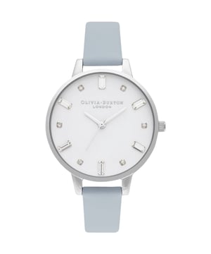 Olivia Burton OB16BJ01 - Damenuhr Quarz aus Edelstahl• Material: Edelstahl• Glas: Mineral• Armband: Kunstleder• Farbe: Silber• Wasserbeständigkeit: 10 m (1 ATM)• Gehäusegröße: 34 mm