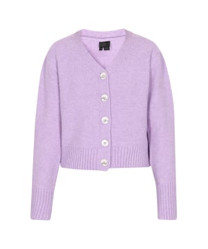Geef je garderobe een upgrade met dit vest met V-hals, knoopsluiting en geribde manchetten. Het is comfortabel gemaakt en straalt tijdloze stijl uit dankzij de zachte gebreide textuur en klassieke pasvorm. De rechte zoom voegt een vleugje verfijning toe, waardoor hij perfect is voor casual uitjes of moeiteloze laagjes.  Vest