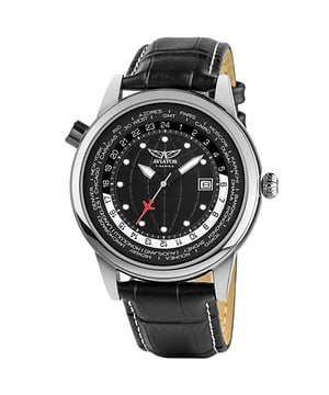 Aviator Watch AVW6975G354
Genero: Hombre
formato de la visualizacion: Analogico
La resistencia al agua: 3 ATM
Cierre del reloj: Hebilla de alfiler
Funciona: Visualizacion de la fecha
Color de la caja: Argent
material de la caja: Acero inoxidable
ancho de la caja: 45
longitud de la caja: 45
reloj de ajuste: No hay engaste de gemas
Color del brazalete: Negro
material del brazalete: Cuero
el ancho de la cara: 23
circunferencia de la muneca: 190
entrega: Caja de relojes
Estilo: Moda
Altura de la carcasa: 9
Vidrio: Vidrio mineral
color de la esfera: Negro
Reserva de energia: No automatico
Bezel: Ninguno