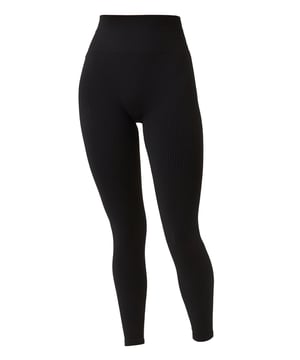 Train in absolute comfort with this pair of clean and seamless ribbed tights in soft recycled polyester blend. The Björn Borg Ladies Tights are a great choice for any activity, whether you're running your first marathon or just heading to the gym.Part of the Sthlm Collection. The Seamless Rib Tights are made from a blend of recycled polyester and polyamide stretch quality fabric so they're eco-friendly and soft on the skin which gives extra comfort while exercising.The high waist top provides extra coverage and comfort. The full length style keeps your legs warm, while the soft rib-knitted seamless construction gives you a comfortable fit. With a double fabric at the waist for support, and an iconic woven label on the back.Available in Black and Sparrow colours, these tights can also be worn for everyday wear and not just for sports or the gym. They're breathable, quick drying, and machine washable. They will keep you cool, dry and comfy.These tights are made from: 80% Polyester (Recycled), 12% Polyamide, 8% Elastane and come in 4 sizes: Small, Medium, Large & X-Large. They are footless and are Machine Washable.Extra Product DetailsBjörn Borg Ladies TightsMade of Recycled MaterialHigh Waist TopFull Length StyleRib-Knitted Seamless ConstructionIdeal For SportsGreat For EverydayBreathable MaterialQuick Drying2 Colours: Black & SparrowAvailable In: S, M, L & XLMachine Washable