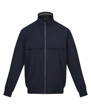 Material: 100% Polyester. Fabric: Marl, Mini Stripe. Lining: Mesh, Taffeta. Design: Logo, Sleeve Patches. Fabric Technology: Breathable, DWR Finish, Isotex 5000, Quick Dry, Waterproof, Windproof. Cuff: Adjustable, Elasticated. Neckline: Funnel Neck, Inner Ribbed. Sleeve-Type: Long-Sleeved. Reflective Trim, Taped Seams. Hood Features: Adjustable, Concealed. Pockets: Internal, 1 Sleeve Pocket, 2 Lower Pockets, Zip. Fastening: Full Zip. 5000g/m²/24hrs. Hem: Adjustable, Elasticated. Sustainability: Made from Recycled Materials.
