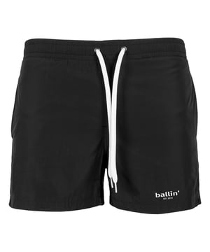 Heren zwembroek van het merk Ballin Est. 2013. De zwembroeken van Ballin Est. 2013 zijn gemaakt van polyester en nylon, en hebben een normale pasvorm. Het zachte nylon zorgt voor een heerlijk draagcomfort.  Modelnaam: Small Logo ZwembroekCategorie: heren zwembroekMaterialen: polyester, nylonKleur: zwart