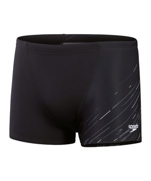Heren Speedo Hyper Boom V- Cut Aquashorts in zwart grijs.- Taillekoord & geïntegreerde ondersteuning.- Ingenieuze V- cut panelen.- Sneldrogend.- 100% chloorbestendigheid.- Een van de garens is gemaakt van 100% post-consumer afval zoals gerecyclede plastic flessen.- 80973416899Let op: retourzendingen worden alleen geaccepteerd als het hygiënelabel nog aan het product bevestigd is.