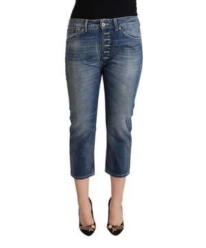 Brand new with tags
  Crafted from 100% cotton
  Button fly closure
  Mid waist denim style
  Blue washed color
  Logo details
  Perfect for women
Material: 100% Cotton