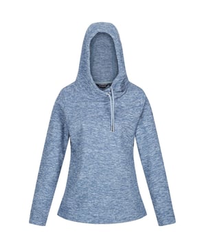 The Kimzitt II fleece from Regatta. The women's fleece hoodie features a stylish cowl neck with a grown on hood and drawstrings for a casual look. Team with jeans for a laidback feel. Rest your hands in the lower pockets.