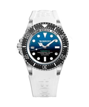 Bobroff BF0003i-BFSTB - Reloj para hombre automático acero inoxidable• material: acero inoxidable• cristal: saphir• pulsera: goma• correa: plata negro• resistencia al agua: 1000 m (100 ATM)• tamaño de la caja: 44 mm