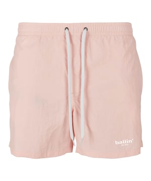 Bañador de hombre de la marca Ballin Est. 2013. Los bañadores de la marca Ballin Est. 2013 están confeccionados en poliéster y nailon, y tienen un corte regular. El nylon suave proporciona una gran comodidad.  Marca: Ballin Est. 2013Nombre del modelo: Small Logo Swim trunksCategoría: bañadores de hombreMateriales: poliéster, nylonColor: rosa.