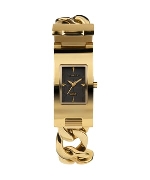 Dit Timex Championship Analoge Horloge voor Dames is het perfecte accessoire om te dragen of cadeau te doen. De gouden rechthoekige kast in combinatie met de comfortabele gouden roestvrijstalen horlogeband zorgt ervoor dat je van dit prachtige horloge kunt genieten zonder compromissen. Aangedreven door een hoogwaardige Quartz beweging en waterdicht tot 3 bar, blijft je horloge tikken. Dit analoge horloge is ideaal voor elke gelegenheid. Of het nu op officiële evenementen is, op de tennisbaan of in de countryclub - met dit horloge maak je overal een goede indruk. Hoge kwaliteit horlogeband van 19 cm lang en 16 mm breed van goud roestvrijstaal met een klapsluiting. Kastafmetingen: 19 x 42 mm, kastdikte: 10 mm, kastkleur: goud en wijzerplaatkleur: zwart.