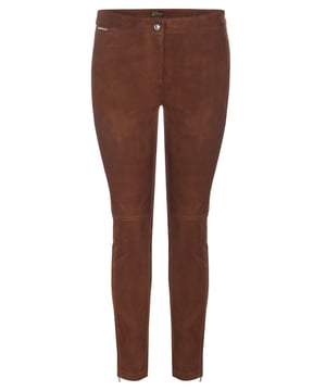 100% Lammleder; Belstaff Hose; Modell: 255582; Hochwertig verarbeitet; 100% Leder; Verschluss: Haken, Reißverschluss; Kleine Tasche auf der Vorderseite; Seitliche Reißverschlüsse an den Knöcheln; Belstaff Logo-Details