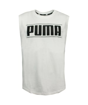 Puma Rebel Regular Fit Crew Neck Mouwloos Wit Heren Vest 850494 02