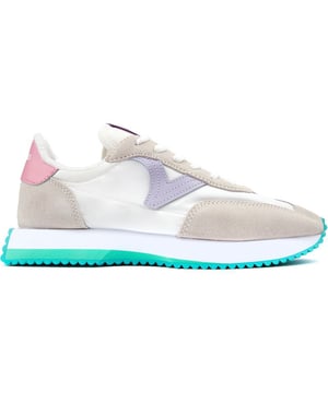 Step Into Retro Vibes With The Victoria Cosmos. This Sleek Women's Trainer Radiates Throwback Style With Its Iconic V Side Panelling And Neon Serrated Sole. Super Lightweight And Breathable Nylon Uppers Move With You, While The Branded Tongue And Rubber Outsole Add Bold, Comfortable Cushioning. Slip Into These Fresh, Vegan Kicks And Feel Fashion With A Conscience And A Pinch Of Nostalgia With Every Stride.