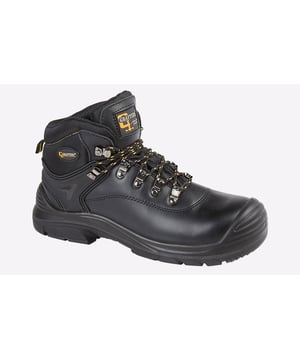 Grafters have designed the ultimate in safety boots to fit any working mans needs. From safety to dryness to durabilty and comfort these Fairfield safety boots from Grafters have it all and is a must have at a price to good to miss out on.- Full grain leather upper
- Full lace closure
- Waterproof membrane
- Steel to cap & midsole
- Toe bumper
- Extra wide fit
- Padded heel and ankle collar
- Heel pull loop for easy on / off wear
- Grafters branding