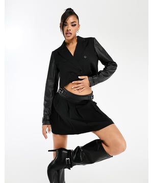 Co-ords by Missyempire Part of a co-ord set Blazer sold separately Mid rise Zip-side fastening Buckle details Regular fitSold By: Asos