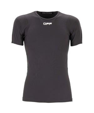 Geef je stijl een boost met de gebroken witte grijze top. Dit iconische shirt van Off-White is niet alleen modieus tijdens het sporten, maar biedt ook een comfortabele pasvorm en premium kwaliteit. Perfect voor alle gymgelegenheden, dit shirt zorgt ervoor dat je opvalt en je zelfverzekerd voelt. Gebroken wit grijs shirt, 100% nylon, grijze hardlooptop, pijlontwerp op de rug, actieve kleding, slanke pasvorm, ademend ontwerp