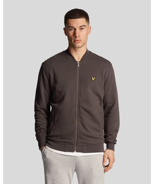 Bomber collar.Full zip fastening.Ribbed cuffs and hem.Embroidered logo on the chest and a branded zip.Soft feel brushed loopback cotton lining.