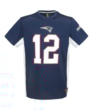NFL Team Apparel New England Patriots Brady 12 Shrt Sleve Mens T-Shirt MNP6575NI