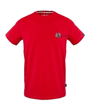 Bringen Sie den Stil von Aquascutum in Ihre Garderobe mit diesem eleganten roten T-Shirt von Aquascutum! Mit einem auffalligen Logo heben Sie sich von der Masse ab und zeigen Ihr raffiniertes Gespur fur Mode. Rocken Sie zeitlosen Stil mit diesem klassischen T-Shirt! Rotes T-Shirt mit Aquascutum-Markenlogo, Rundhalsausschnitt, kurze armel, 100 % Baumwolle, schmale Passform, empfohlen, eine Nummer kleiner zu kaufen. T-Shirt mit Rundhalsausschnitt, britisches Flaggenabzeichen auf dem linken armel. Stilcode: T01523 52