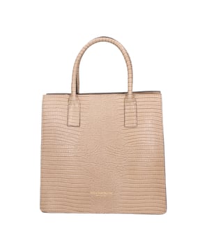 Bolso shopping rígido para mujer, en piel auténtica estampada con efecto lagarto. Equipado con bandolera ajustable y extraíble. Producto artesanal italiano. Hecho en Italia