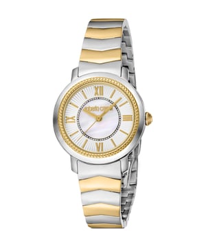 RC5L056M0085 Roberto Cavalli 4894626219306 Reloj de Mujer Cuarzo Acero Inoxidable Plata y Blanco MOP Acero Inoxidable 5 ATM 30 mm