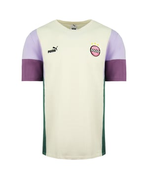 Puma x Kidsuper Studios Korte Mouw Crew Neck Crème Mannen Paneel T-shirt 530411 75