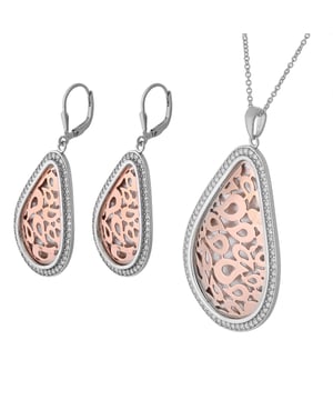 Dieses Orphelia-Set: Kettenanhänger + Ohrringe in Silber/Rose besteht aus allergiefreiem 925er Sterlingsilber höchster Qualität. Das Orphelia-Set für Damen aus 925er Sterlingsilber: Kettenanhänger + Ohrringe – Silber/Rose SET-068 wird in einer schönen Geschenkbox geliefert und hat eine zweijährige Garantie – das perfekte Geschenk, um sich selbst oder einen geliebten Menschen zu verwöhnen.